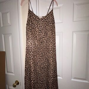 See You Monday Brown Leopard Midi Dress